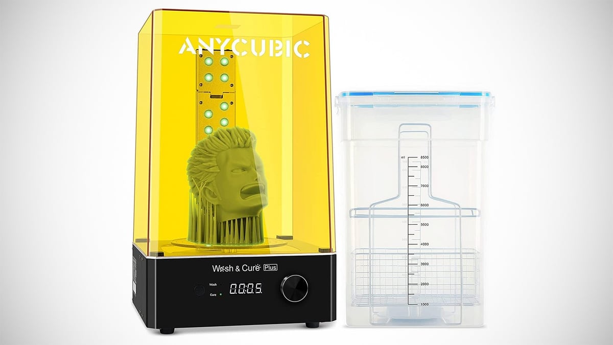 Comgrow Wash and Cure Station with Large Wash Size 6.9x4.9x6.5in and Cure  Size 7.1x7.9in, Washing and Curing Station for ELEGOO Mars Series ANYCUBIC