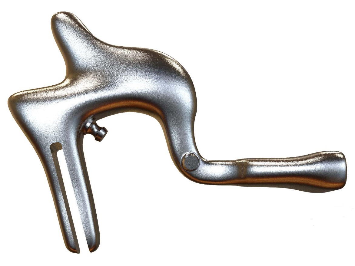 This alien-looking part is actually a middle-ear bone 3D printed in titanium