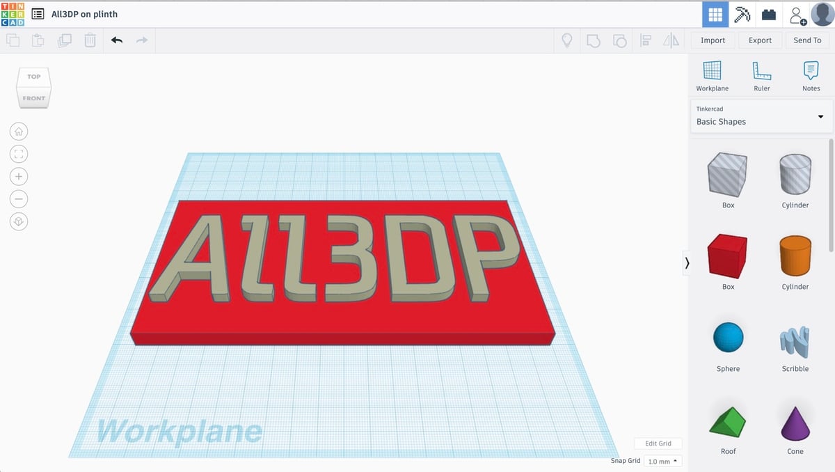 Using TinkerCAD to add simple 3D features to SVG files
