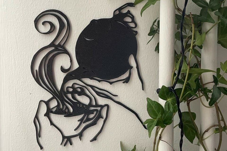 This tea homage is just one example of unique 2D wall art