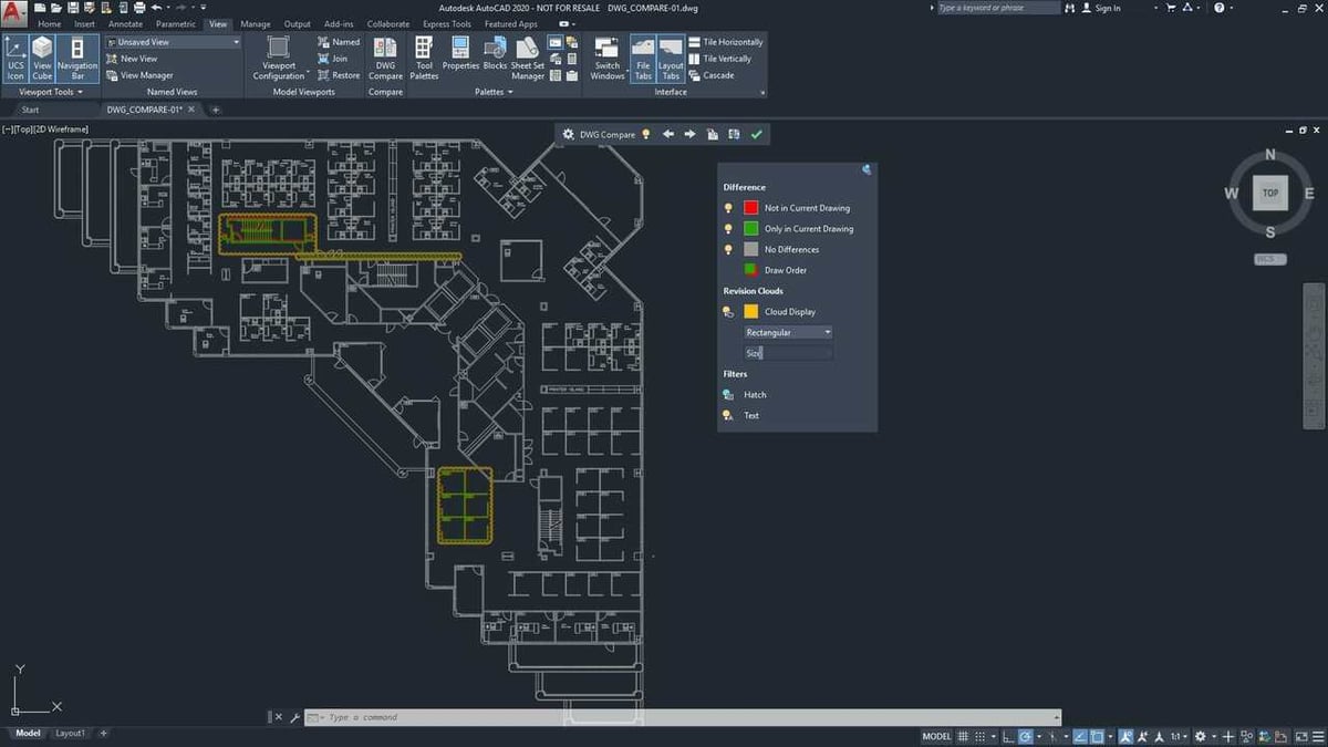 The floorplans in AutoCAD provide a bird's eye view of the entire structure