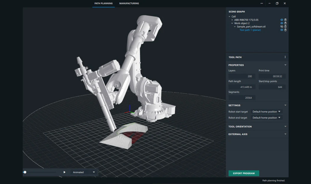 Image of Robotic Arm 3D Printing / Robotic Additive Manufacturing (RAM): Adaxis