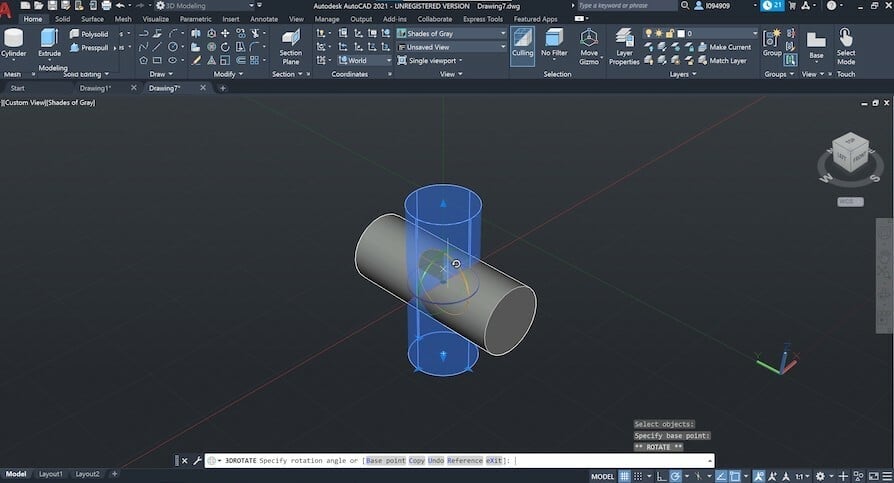 Spin and rotate objects around any axis with the 3D Rotate tool