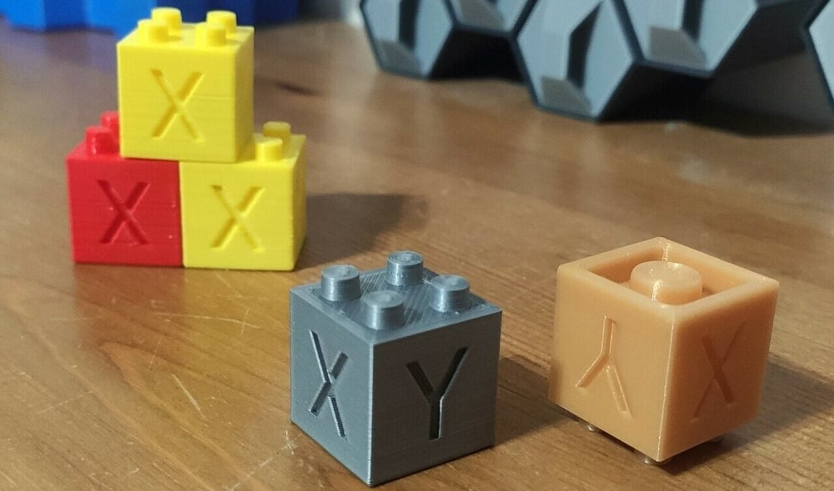 The LEGO studs can reveal skewed axes