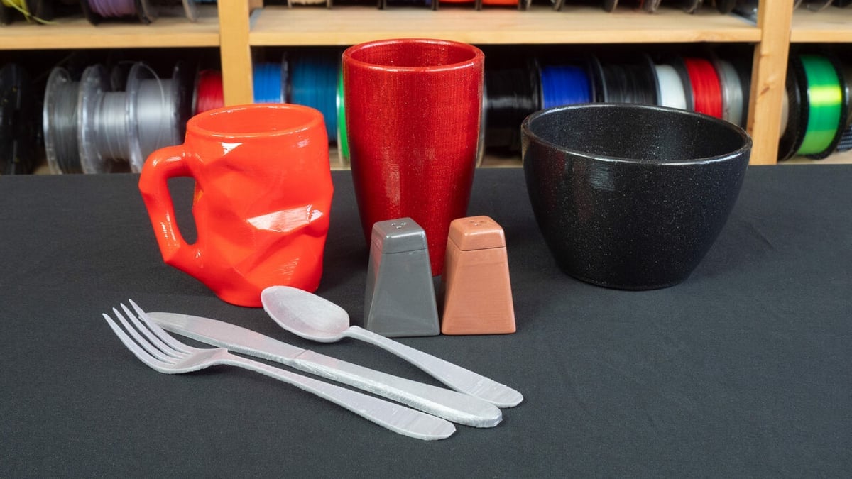 Food-safe utensils printed with PETG