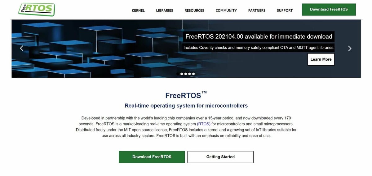 FreeRTOS is a well-document RTOS with strong community support
