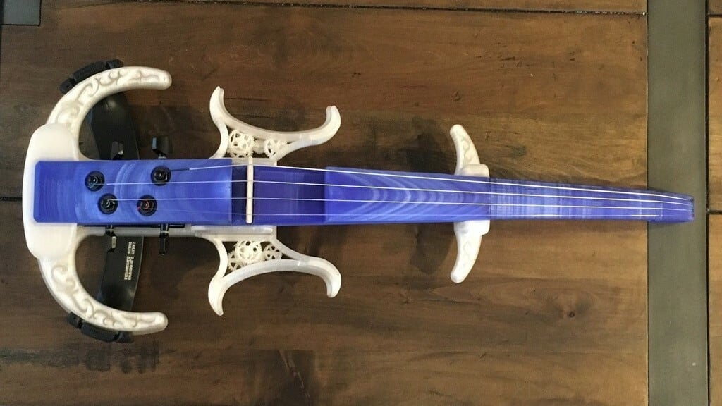 The parts on this violin are compatible with other designs