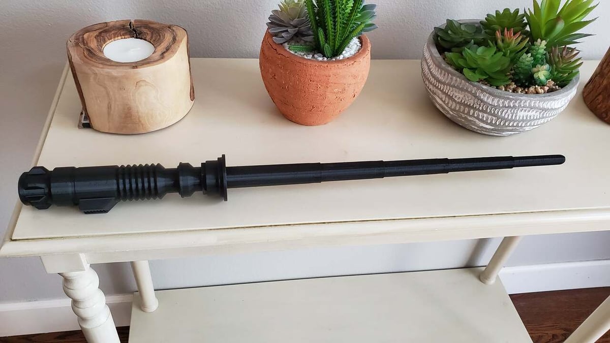 This lightsaber extends almost a meter