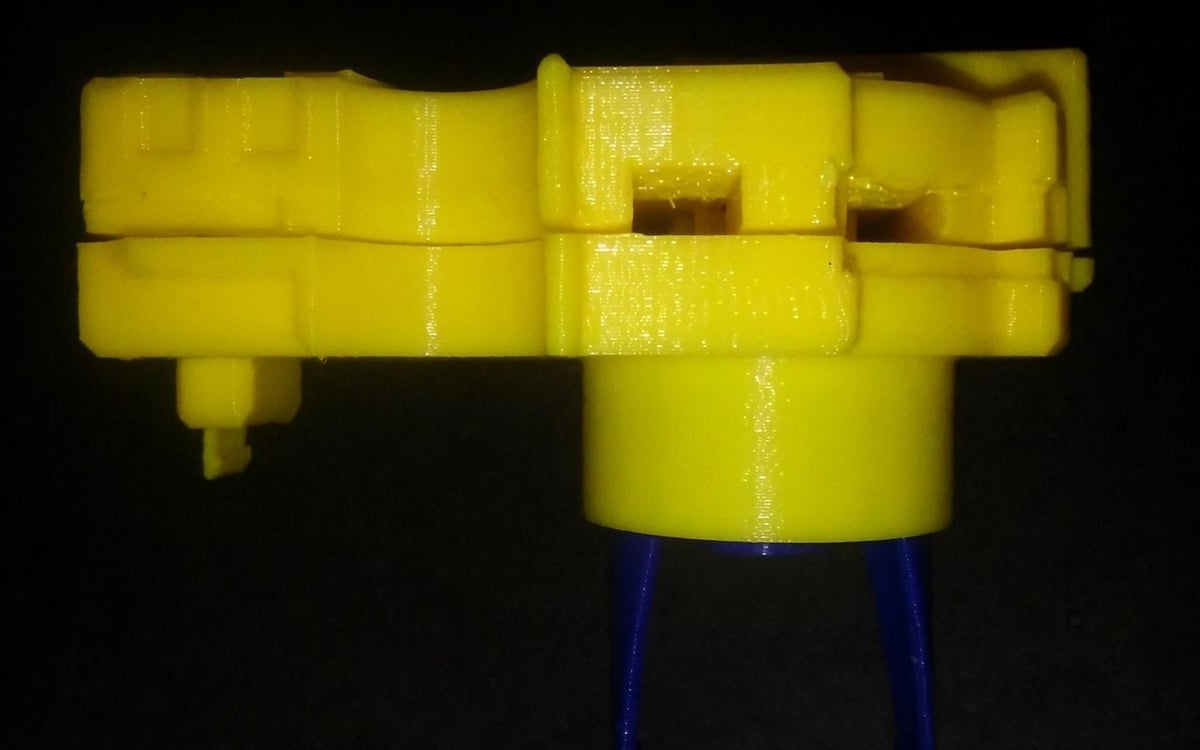 The fully constructed housing of the 3D printed launcher