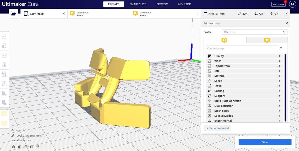Foto de Software para impressora 3D / Programa para impressora 3D: Cura