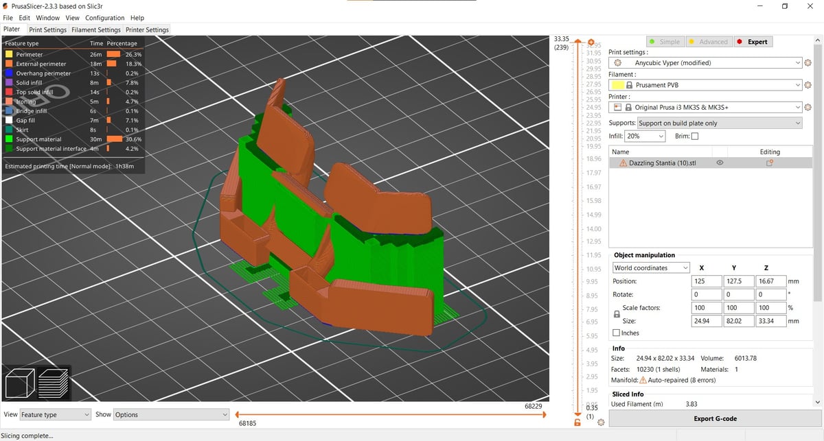 Foto de Software para impressora 3D / Programa para impressora 3D: PrusaSlicer