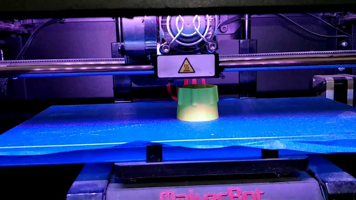 A 3D printer in action at Zeal 3D Printing Service