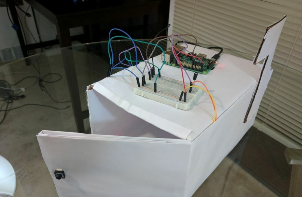 This project uses a Pi board, a laser emitter, and a photo resistor to detect when your mailbox is opened
