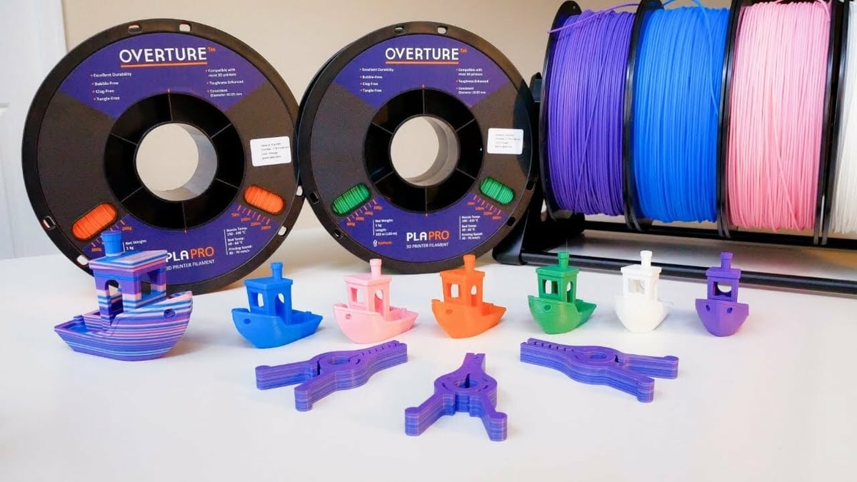 Overture's PLA Pro is more rigid than normal PLA and it's odorless