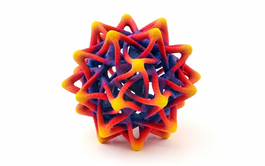 An example of a multicolor 3D print supported by AMF and 3MF
