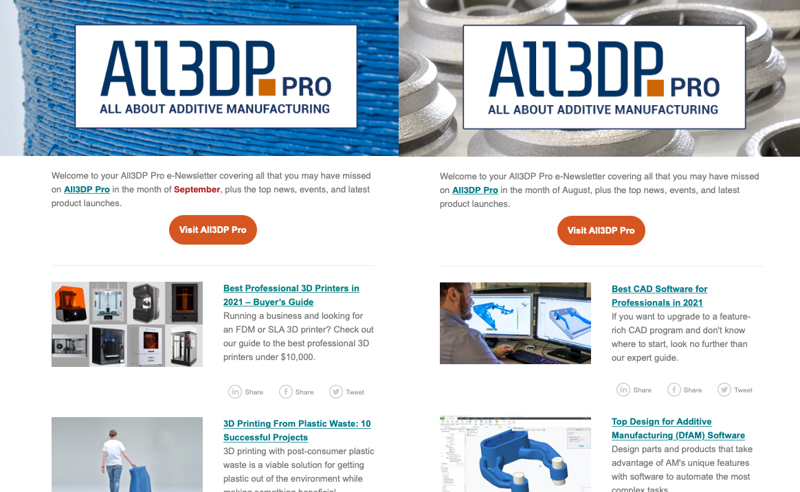 Image of Are You a Pro?: All3DP Pro Newsletter Sign-Up