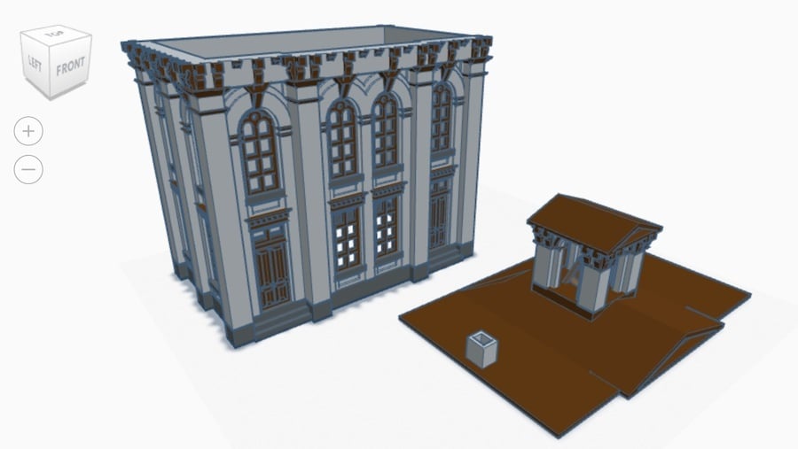 The Gettysburg Station, aka Lincoln Train Station, 3D modeled by Tinkercad user John Rudy