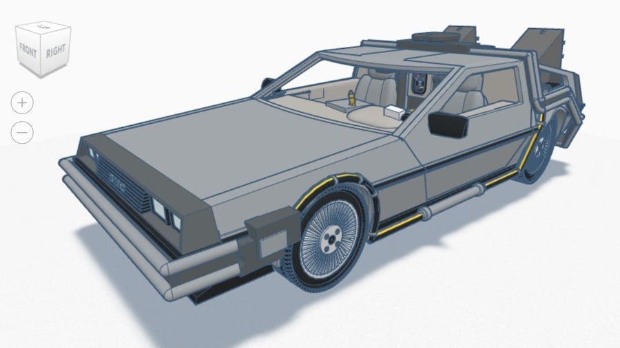 The level of detail in the DeLorean Time Machine by El Andrew is overhelming