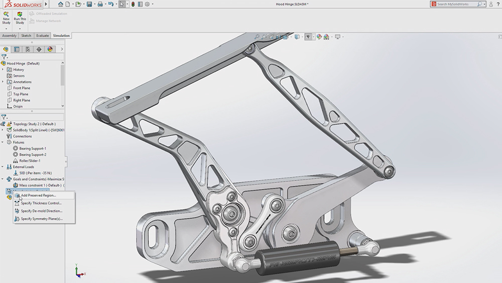 Image of Top Design for Additive Manufacturing (DfAM) Software: Solidworks