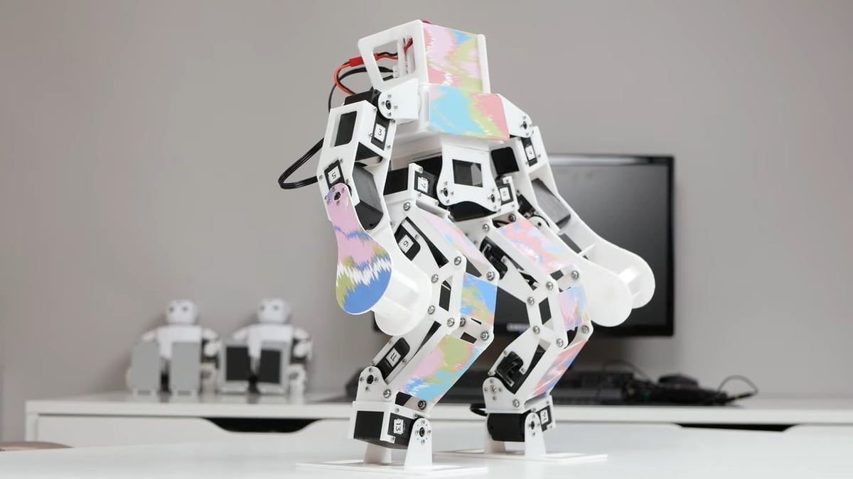 This robot can kick robotic behinds! (Except it can't actually kick)