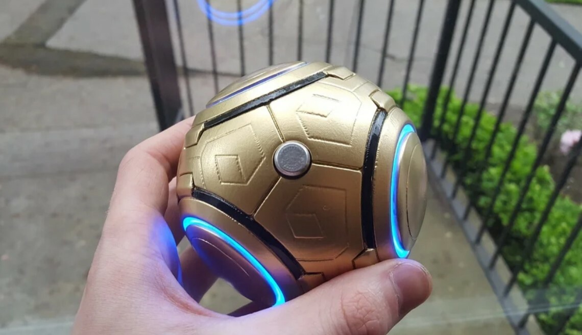 It's Zenyatta's Orb of Destruction from Overwatch, made with an Arduino and 3D printed!