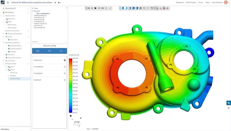 SimScale cloud-based CAE software thermal analysis based on FEA