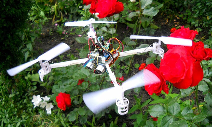 It's a drone made with an Arduino Uno that can follow the user around