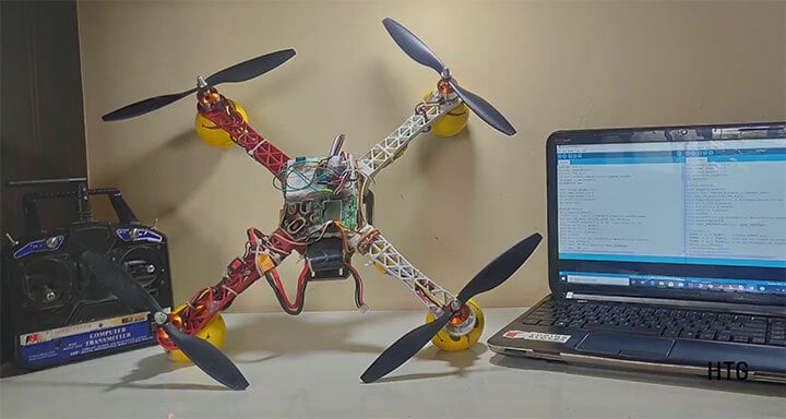 It's a drone with altitude hold functionality created with an Arduino