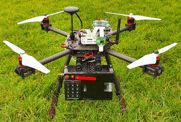 A drone that delivers covid tests