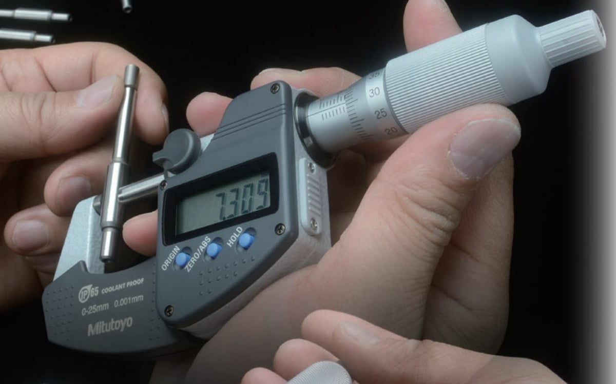 This micrometer is made of plastic