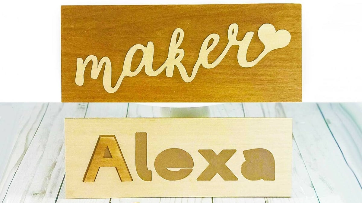A sign for your workspace and a name puzzle for your kids are great Cricut projects