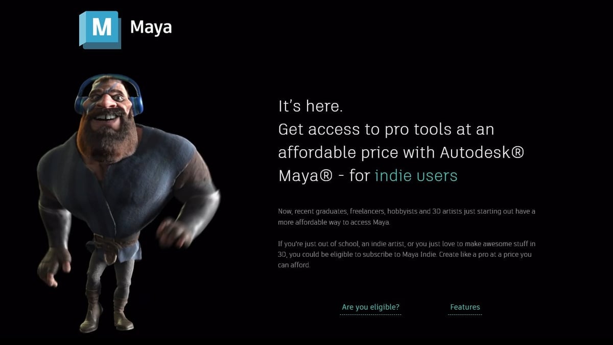 Image of Autodesk Maya Free Download: Maya Indie