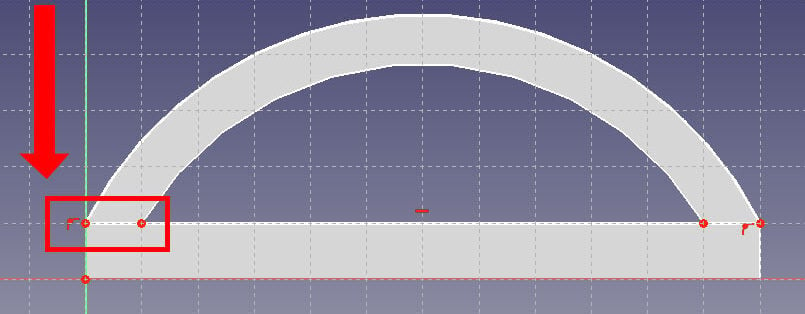 Use constraints to create two semi-circles