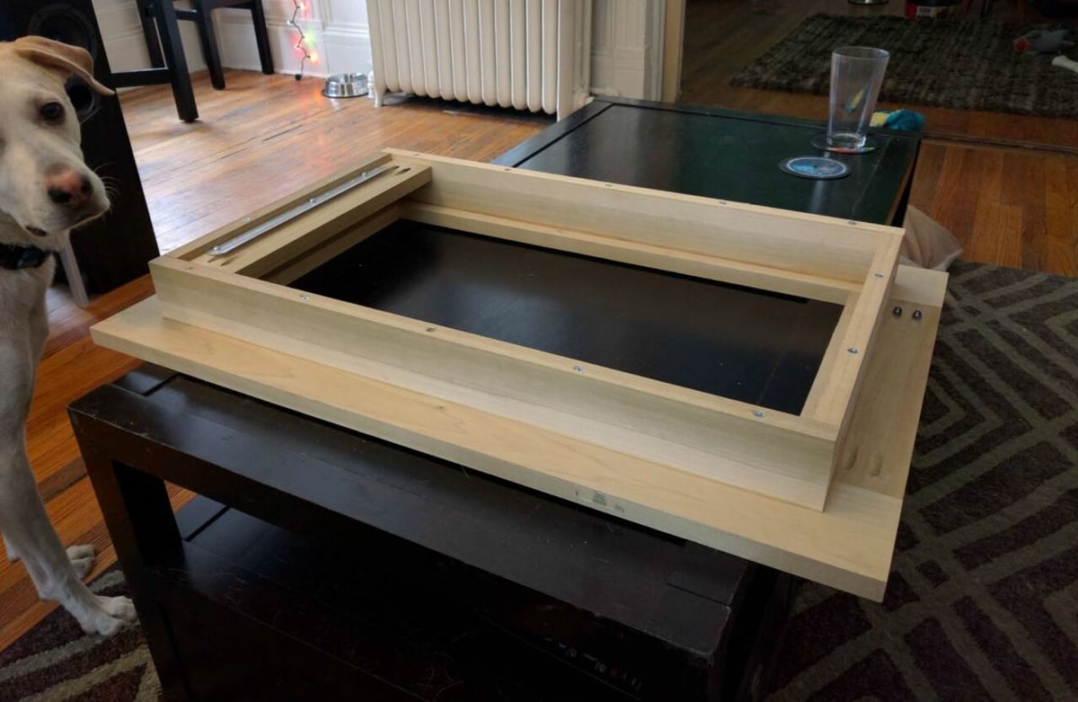 You can build a frame for your MagicMirror using wood and screws