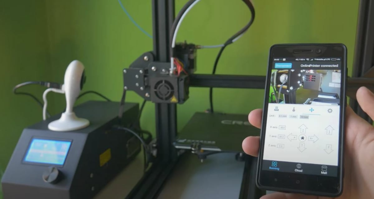 You can watch your printer through a webcam