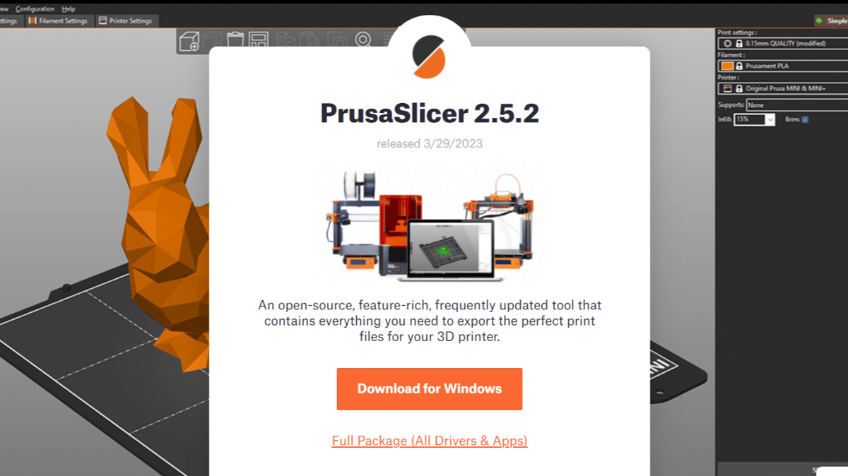 It's easy to download PrusaSlicer