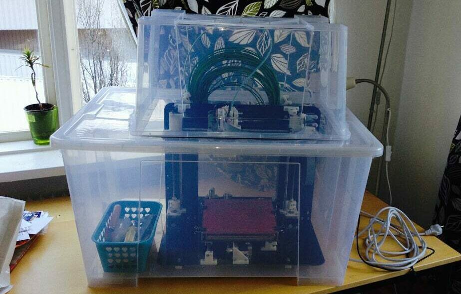 You can build a 3D printer enclosure with two Ikea boxes