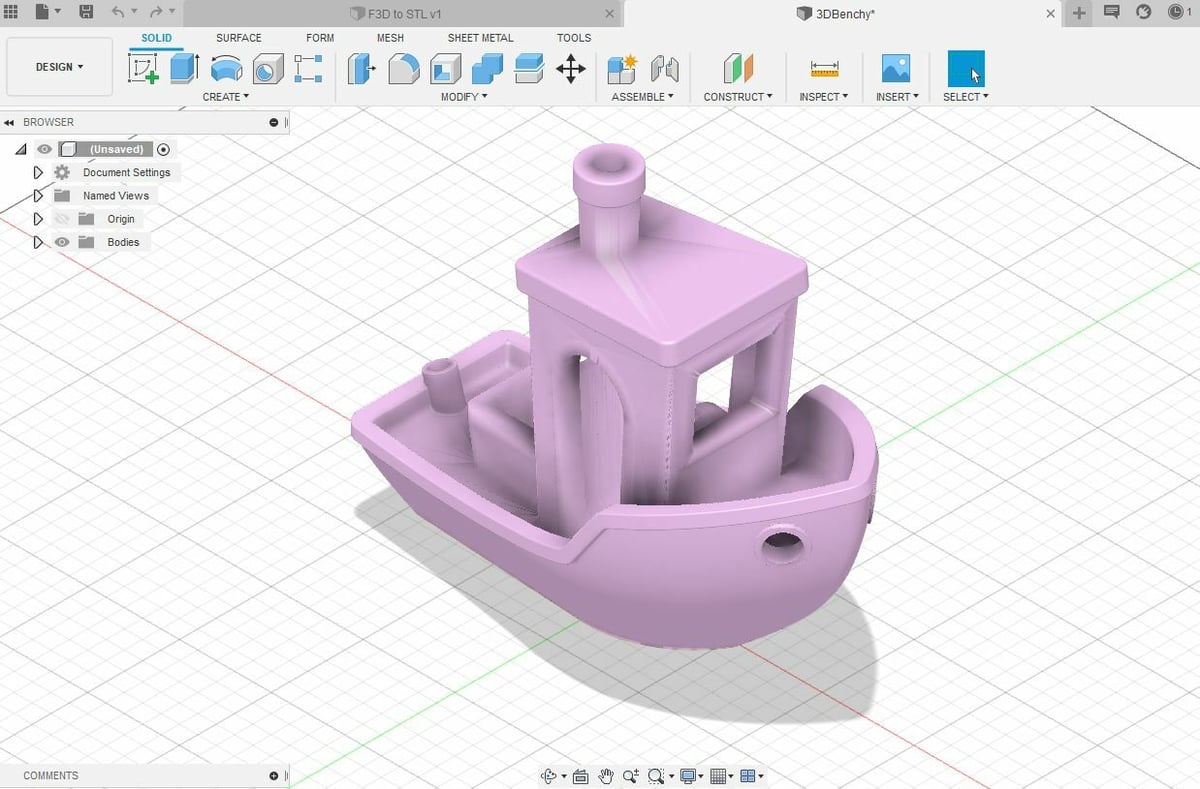 Click on the file icon in the top left corner of Fusion 360 to save and export your model
