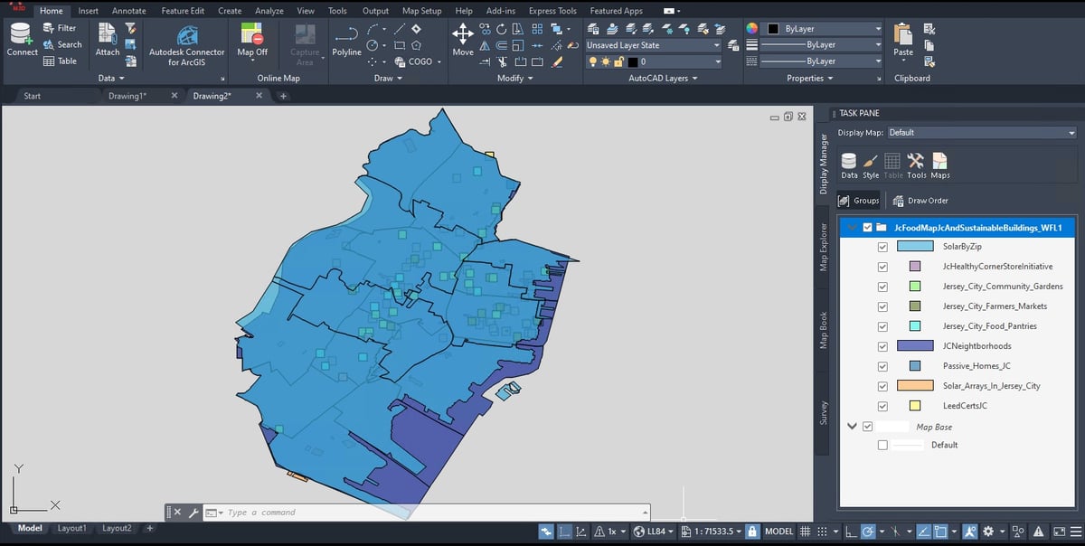 AutoCAD's Map 3D combines the tools for acquiring, editing, and analyzing geospatial information