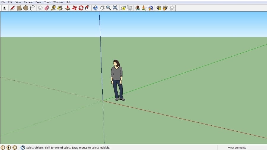 SketchUp's clean and uncluttered UI offers unexperienced designers a warm welcome