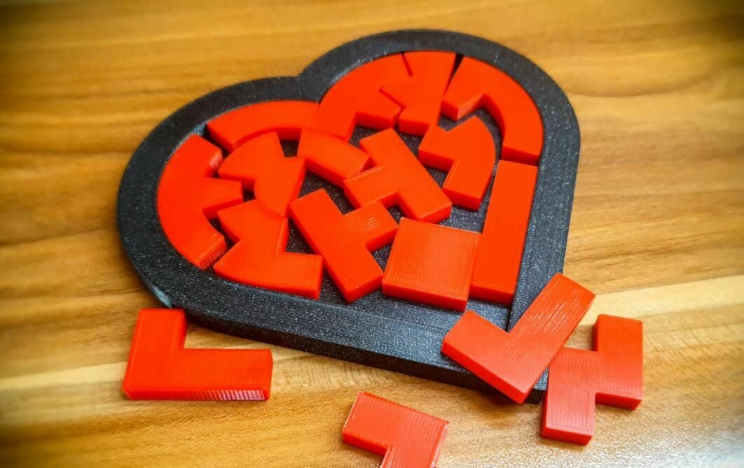 3D file Valentines Wood Hearts 💝・3D printer design to download・Cults