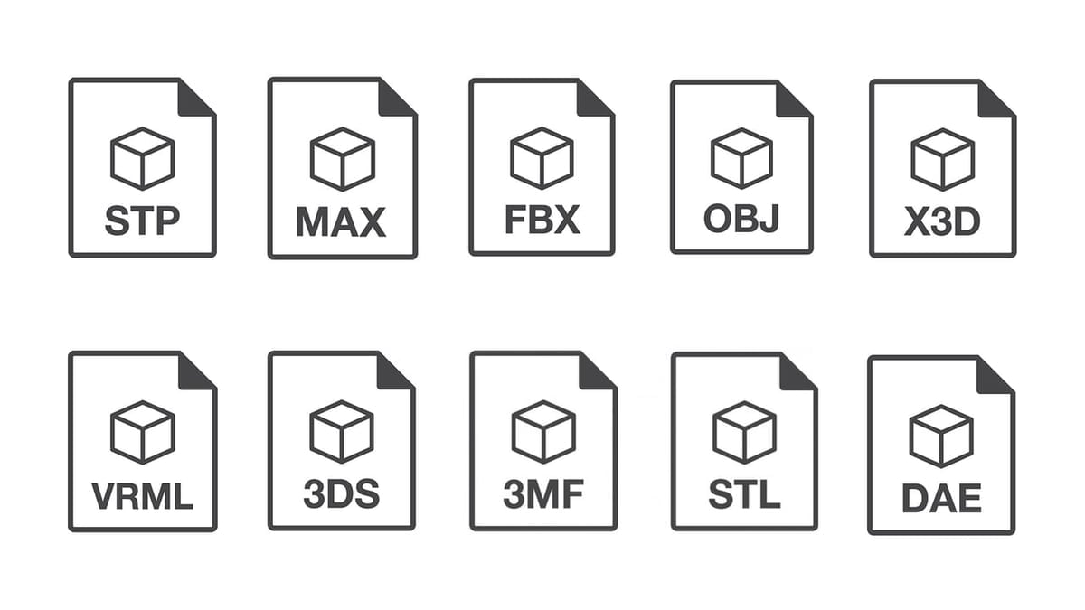 Various 3D file formats