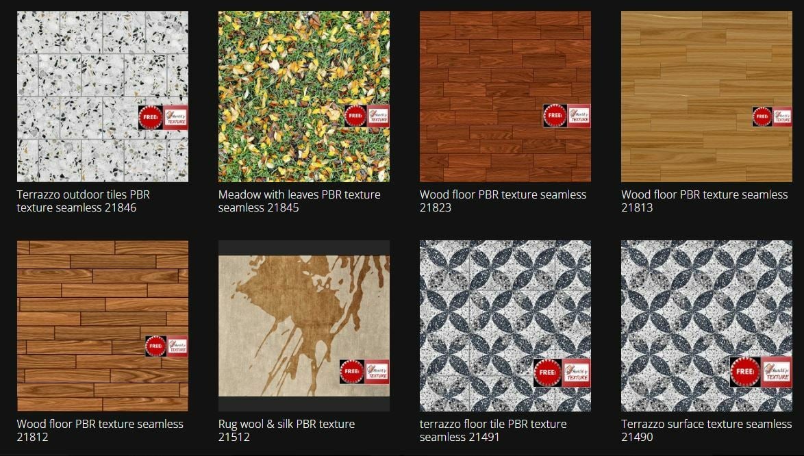 SketchUp Texture has around 20,000 textures, but only 46 free PBR options