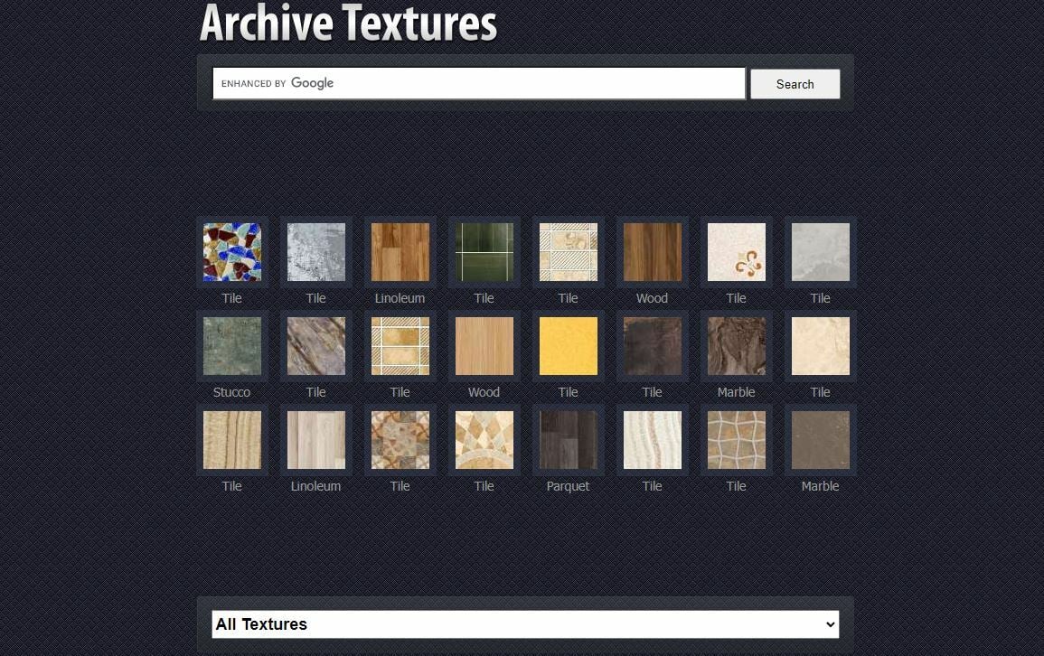 Archive Textures has a built-in Google search bar