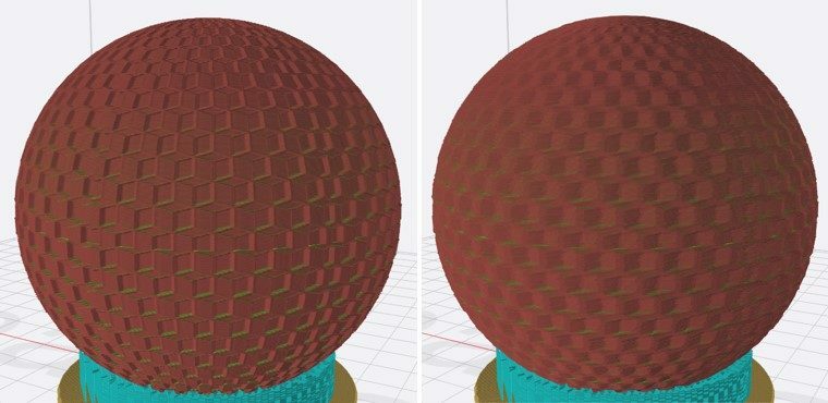 A sharper 0.1-mm texture resolution (left) compared to a 0.5-mm resolution (right)