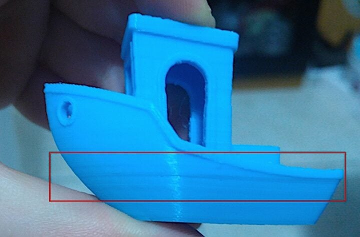 A stark example of the infamous Benchy Hull Line