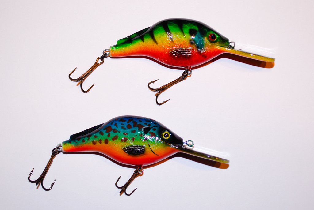 Beautifully painted crankbait lures