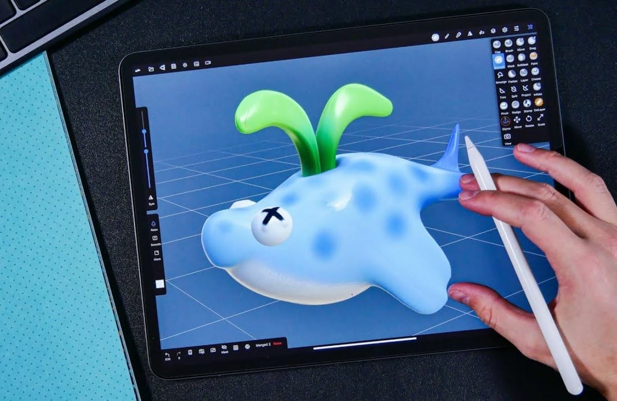 You can use an Apple Pencil with Nomad Sculpt