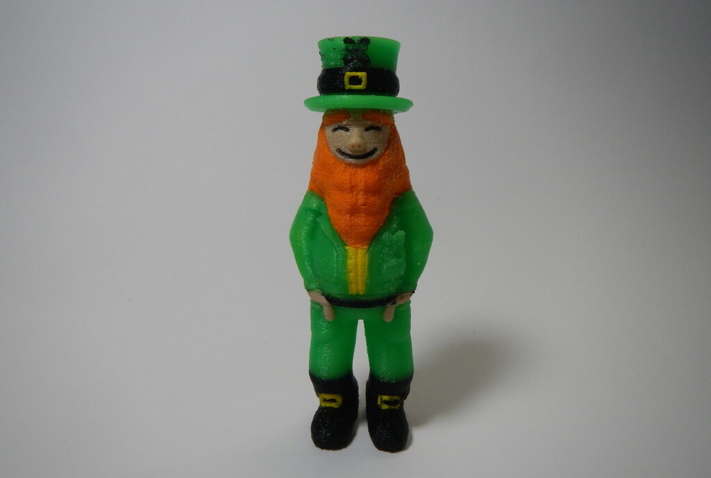 You can get your very own version of this lucky little leprechaun from Thingiverse.