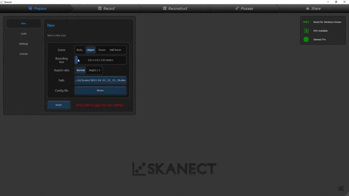 Skanect is a feature-rich option for 3D Scanning
